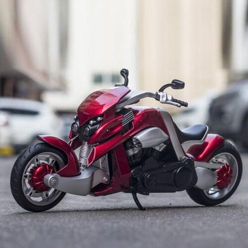 1:12 Yamaha Motorcycle Alloy Model Children Toy With Sound and Light Collection Toy Car Kid Gifts Red Blacj
