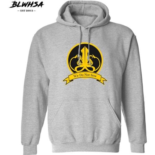 BLWHSA The Game Printed We Do Not Sow Mens Hoodies Fleece Casual Winter And Autumn Keep Warm Hooded Sweatshirt For Men