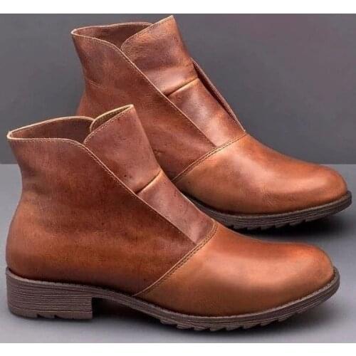 Autumn/Winter New new womens round head casual womens leather boots sleeve boots thickened high and low heels womens