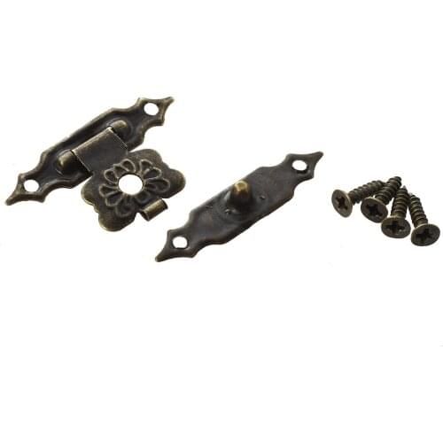 New Style 10 x anchive wooden box latch set closed box bronze 3 cm long