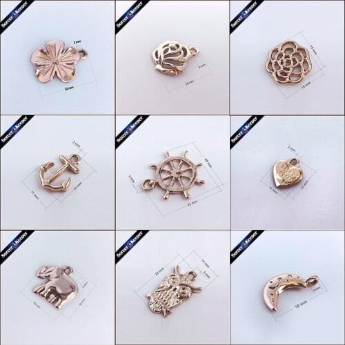 Wholesale Charms Fine Jewelry 30PCs KC Gold Tone Charms Pendants Findings For Jewelry Making Charms XSP0H