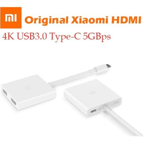 Original xiaomi USB Type C to HDMI Adapter Cable 4K 3D 5Gbps USB 3.0 Type-C mi notebook air 12.5 13.3 " For Macbook /Chrombook