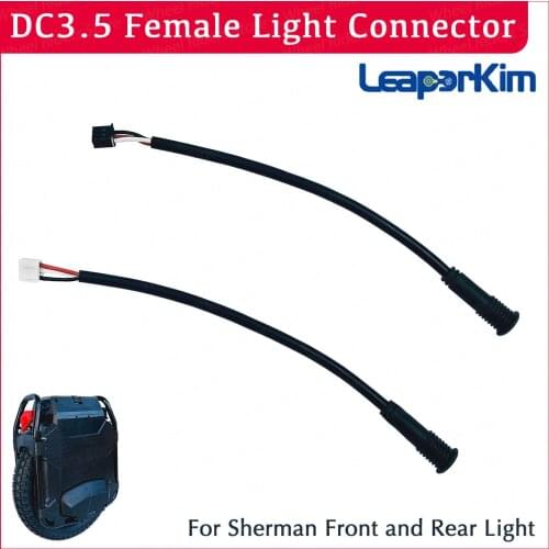 Original DC3.5 Female Connector for Leaperkim Sherman Veteran Unicycle Front Light and Rear Light Spare Parts Electric Monowheel