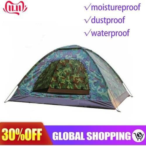 Camping Tent For 2 Person Single Layer Outdoor Portable Camouflage Beach Tents Outdoor Camping Accessories Outdoor