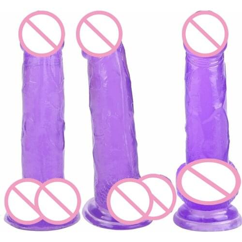 20CM Realistic Silicone Dildo Large Dildo Sex Toy for Women with Thick Glans Real Dong with Powerful Suction Cup Stiff Cock