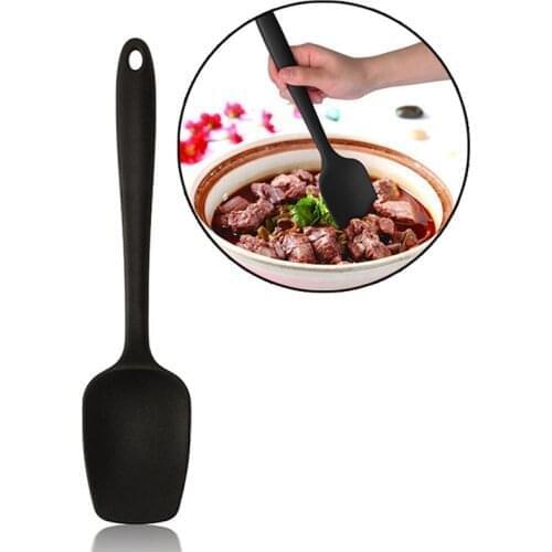 1pc Baking Tools Spatula Black Silicone Spatula Baking Spatula Cream Heat-Resistant Kitchen Utensils Scraper Decorator
