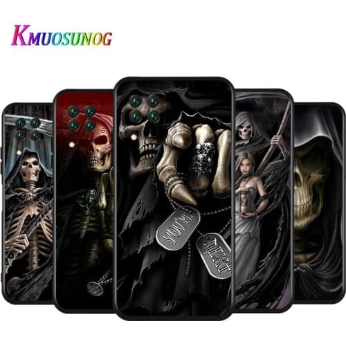 Cool Evil Grim Reaper For Huawei Nova 2 2i 3 3E 3I 4 4E 5 5I 5Z 5E 5T 6 7 7I 8 SE Lite Pro SE Silicone Black Phone Case
