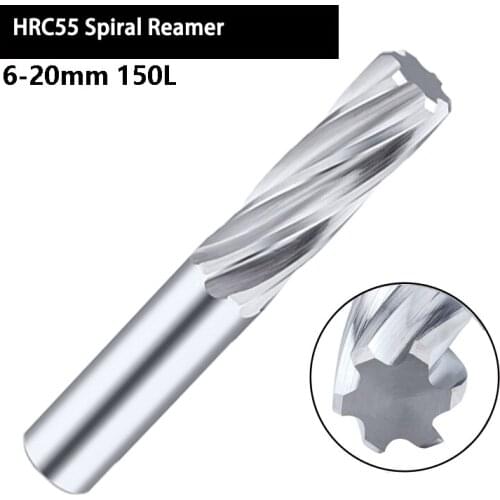 CNC Milling Center Of Carbide Reamer For Machine Reamer With Straight Shank Spiral Reamer 6~20mm Lengthened 150mm High Efficient