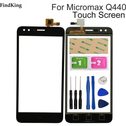 5.0" Touch Screen Glass For Micromax Bolt Ultra 2 Q440 Digitizer Sensor For Micromax Q440 Outer Glass Touch Panel