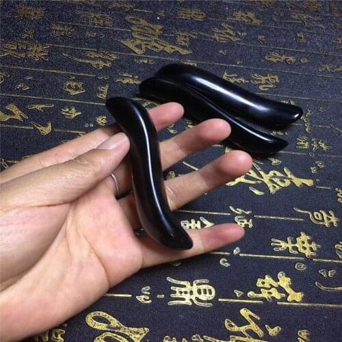 Natural black yao stone eye rod pull-out rod dredge face meridian face pull-out point rod s-type eye massage rod