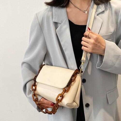 Women Chain Shoulder Bag High Quality Ladies Small Crossbody Bags for Women Designer Pu Leather Female Handbags Messenger Bags