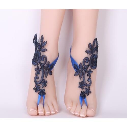 Wedding Foot Chain White Barefoot Sandals Beach Anklet Jewelry Wedding Shoe Lace