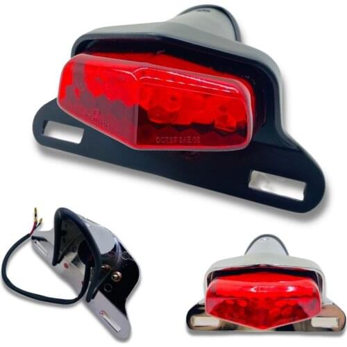 Retro Universal Lucas Style Motorcycle LED Brake Stop Rear Light For Triumph Cafe Racer Bonneville BSA Norton Scrambler Honda