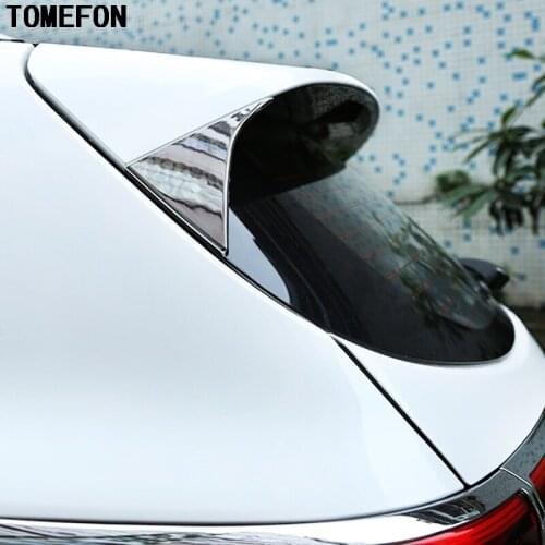 TOMEFON For Kia Sportage QL 2017 2018 ABS Chrome Side Rear Window Spoiler Cover Trim Bevel Pillar Car Exterior Styling