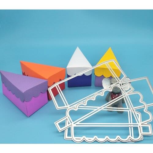 Triangle candy box with lid, gift box, jewelry box metal cutting mold scrapbook photo album decoration DIY handmade art