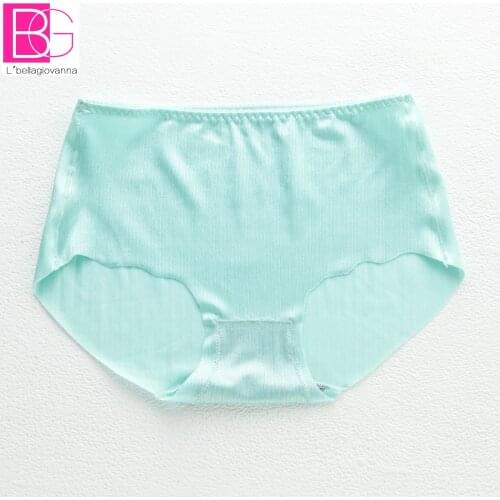L'bellagiovanna New Women Briefs Seamless One Piece Panties Smooth Traceless Soft Ice Silk Briefs lingerie Underwear Panties 527