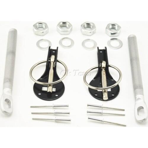 Universal car styling Alloy Mount Bonnet Hood Pin Pins Lock Latch Kit Racing Sport Car Red/Blue/Black/Silver car Stickers