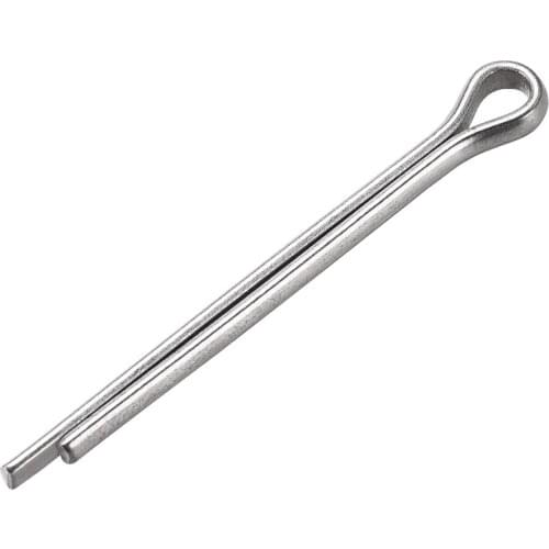 Uxcell 90 Pcs 2-Prongs Split Cotter Pin - 5.5 mm Diameter 3mm x 35mm 304 Stainless Steel Silver Tone for Home Garden DIY