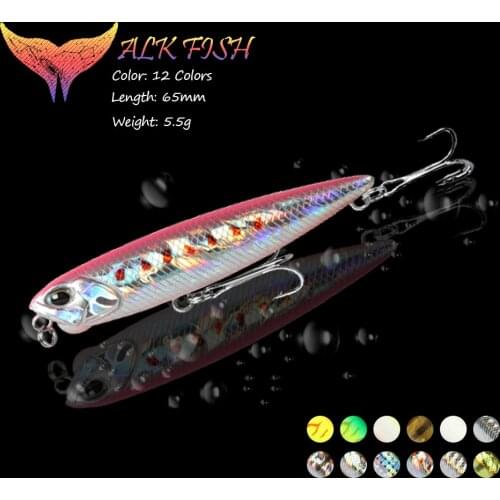 WALK FSIH 65mm/5.5g Pencil Fishing Lure Floating Artificial Bait Bionic Hard Japan Profession Bait Bass Pike Fishing Tackle