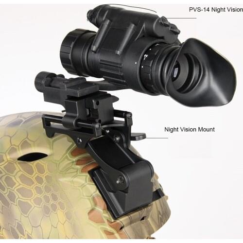 Factory Tactical PVS-14 Night Vision Scope add E.T Dragon Tacitcal Helmet rhino mount Helmet Adapter 1set For Hunting