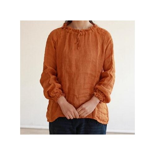 2020 Female original design ladies Linen loose shirt female Shirts 17407