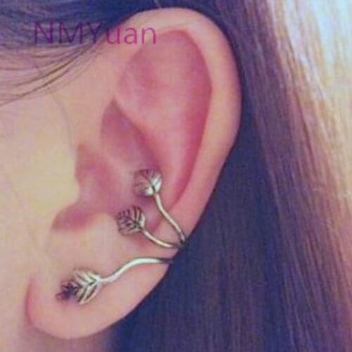 Aliexpress Explosion Europe Jewelry Trade Street Tree Leaf Zier Ear Clip Clip (Single price)