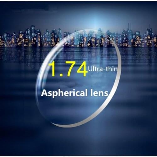 1.74 Index High Definition Prescription Eyeglasses Aspherical Lenses Resin Myopia Ultra-Thin 2 PCS For A Pair