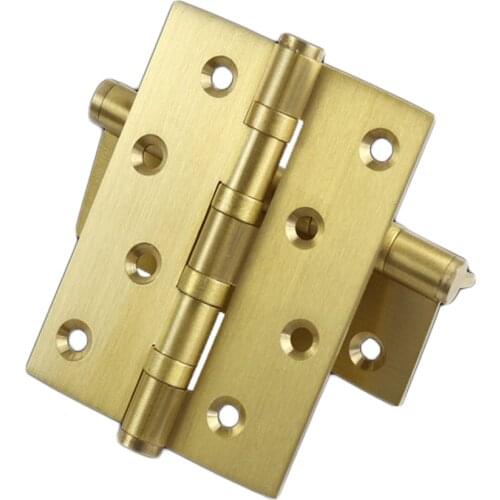 20Pairs ball bearing hinge 4 Inch Full Copper Wood door hinges Gold color heavy Entry door hinge Brass door hardware