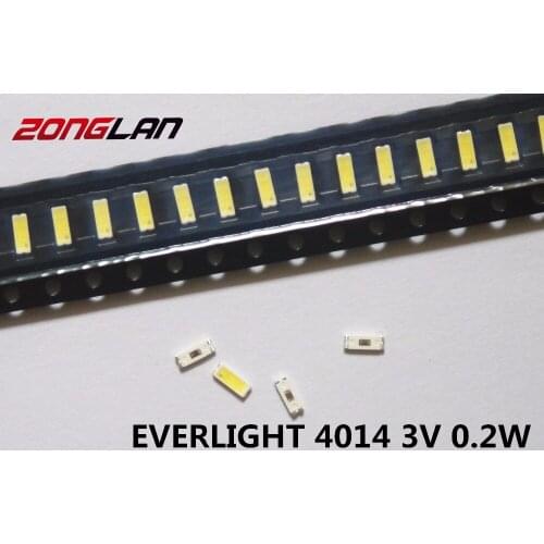 EVERLIGHT 200piece/lot for Maintenance LED LCD TV backlight Article lamp SMD LEDs 3V 4014 60MA Cold white light emitting diode