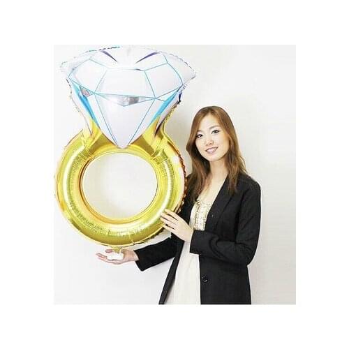30 inch Lover Wedding Marriage Balloon Diamond Balloon Bride Ring Engagement Foil Valentine Balloons Party Toys lin2470