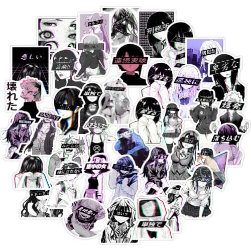 40pcs/Pack Sexy Sad Beauty Stickers Waterproof Skateboard Motorcycle Guitar Luggage Laptop Bicycle Sticker Kids Toys