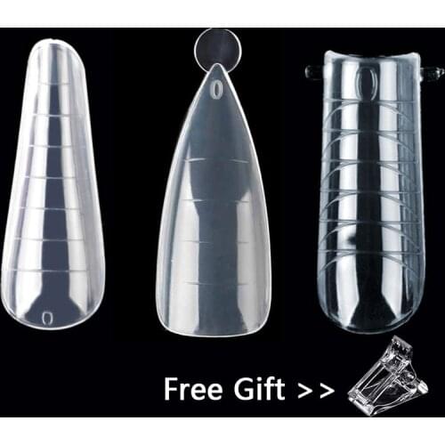 120pcs Dual Forms Mold For UV Gel Quick Building Tips Nail Tip Art Gel Builder For Finger Extension Manicure Tools