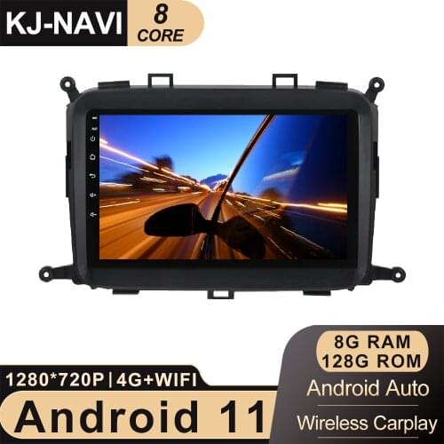 6+128GB 9" Android 11 For KIA Carens 2013 2014 2015 2016 2017 2018 Car player Multimedia Radio Navigation Stereo BT No DVD