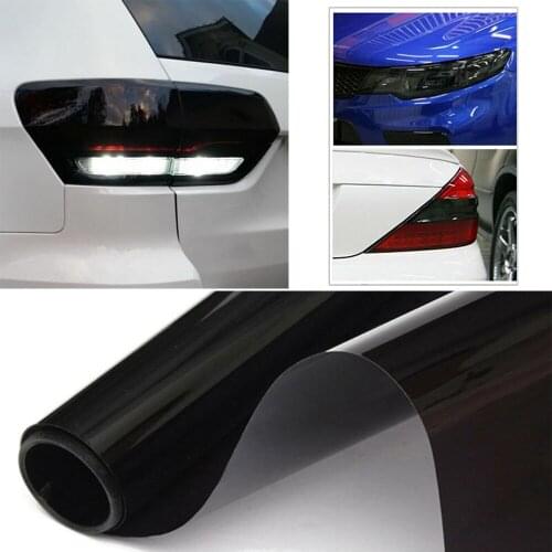 Gloss Black Lamp Dark Tint Film Headlight Taillight Fog Vinyl Wrap Sheet Sticker Useful