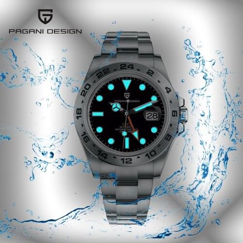 2021 New Pagani Design Mens Automatic Machinery GMT Watches Men Waterproof Sports Stainless Steel Watches Relogio Masculino