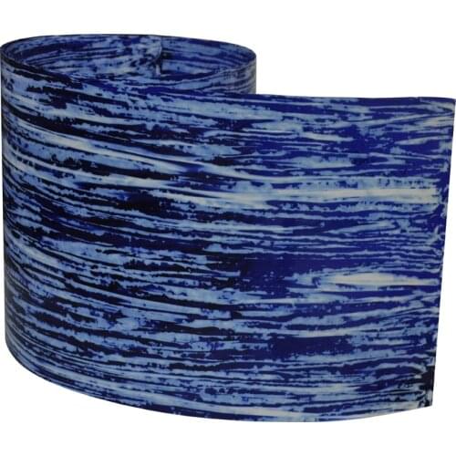Gauge 0.46mm Celluloid Sheet Musical Instrument Deco Blue and white Wood Grain Drum Wrap 63x16in