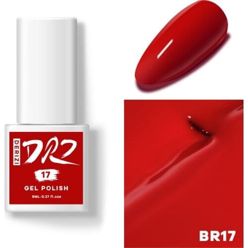 DERIZI 60 Colors Series NO.17 UV LED Nail Gel Soak Off Nail Art Nail Lacquer 60 Colors Glitter Gel Nail Polish 8ML