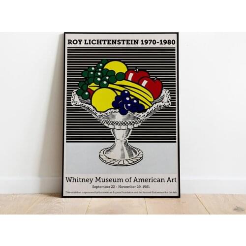 Home Decor Canvas Roy Lichtenstein Pictures Wall Art Still Life Paintings Prints Modern Modular Fruit Poster Living Room Frame