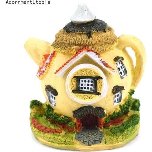 Pot House House Miniature House Fairy Garden Micro Landscape Home Decoration Resin Crafts for House Desk Mini Container Gifts