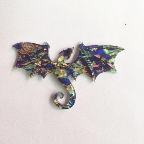 Colorful Flying Dragon Acrylic Brooches Pin Resin Animal Brooches Pins Kids Accessory
