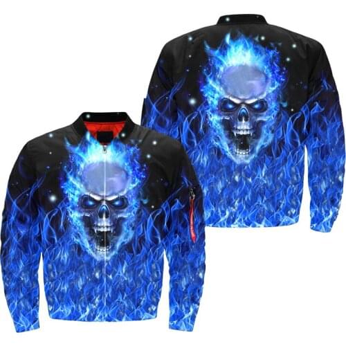 Bomber Jackets Solid 3D Full Printing Pattern Military Pockets Outwear Slim Fit Autumn Winter Tracksuit Casual Coat Dropship