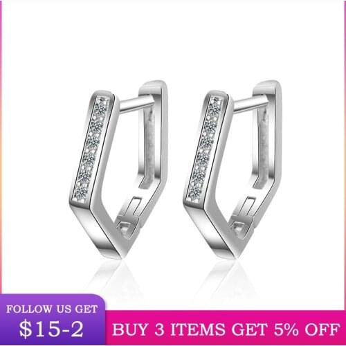 LByzHan Silver & Gold Color Hoop Errings Simple Design Earrings 100% 925 Sterling Silver Jewelry Fashion Making CME362