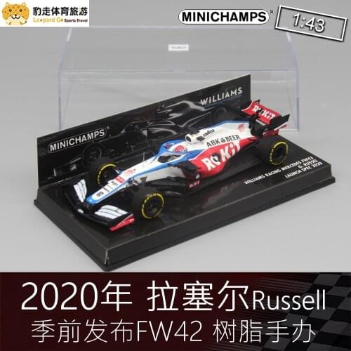 MINICHAMPS 1:43 Williams Racing FW43 George Russell #63 LAUNCH SPEC 2020 Collection die-cast alloy Formula 1 F1 car models