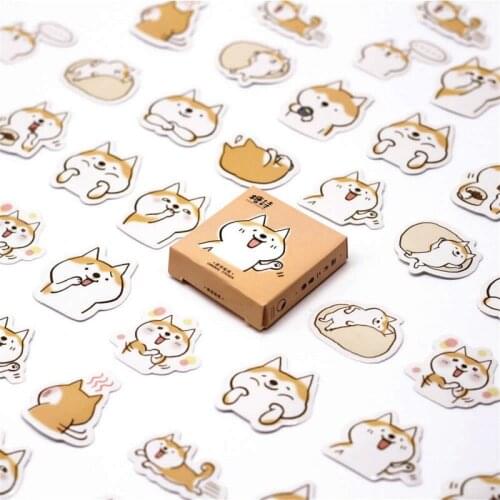 40 PCS Welsh Corgi Pembroke Sticker Animals Decals Stickers Gifts for Children to Laptop Suitcase Guitar Fridge Bicycle Car