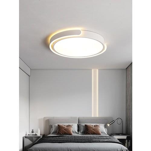 Nordic minimalist modern bedroom lamp round led ceiling lamp home minimalist living room study room lighting