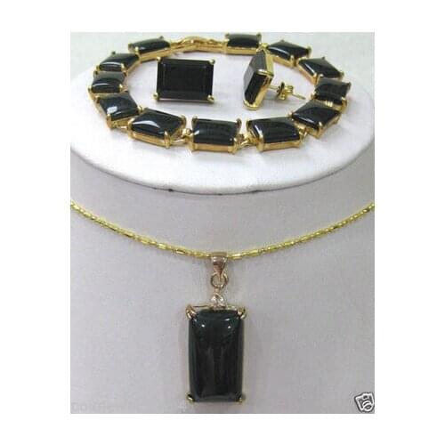 New High jade bracelet/earrings/Necklace Pendant Set
