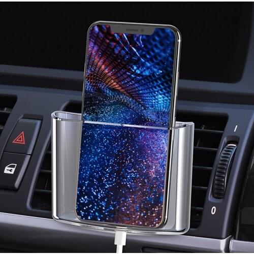 PC+ABS Car Air Vent Storage Bag Multifunctional Storage Box 10.5x7.9x9.9cm Large Capacity Auto Air Vent Storage Bags Accessories