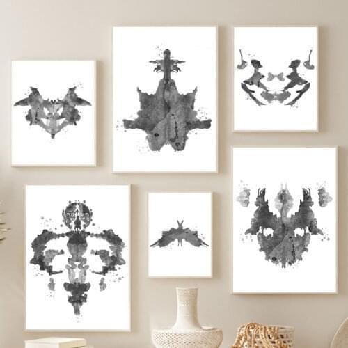 Rorschach Tests Spots Nordic Posters And Prints Abstract Art Canvas Painting Clinical Psychology Wall Pictures Hospital Decor