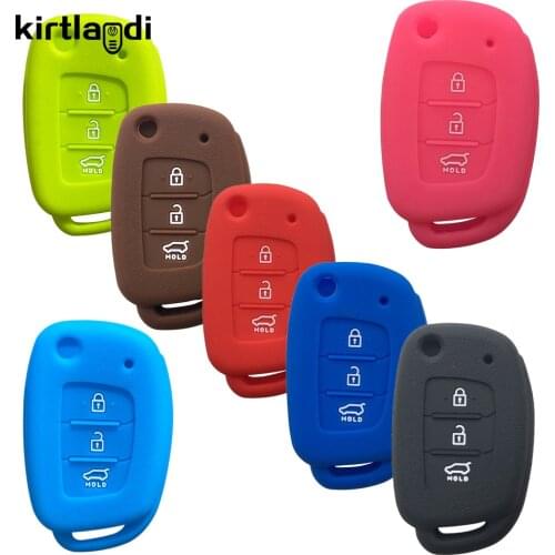 Silicone Key Holder Keychain Cover Case For Hyundai Elantra Mistra Sonata Tucson Solaris Creta Ix35 Accent Key Cover Remote Skin