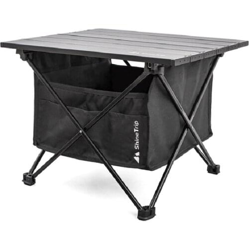Outdoor Camping Folding Picnic Table with Seat Pocket Camping Desk with Waterproof Clothes Storage Bag Camping Storage Case
